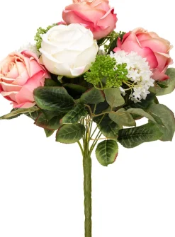 Bouquet De Rosas Blanco/Rosa 35Cm