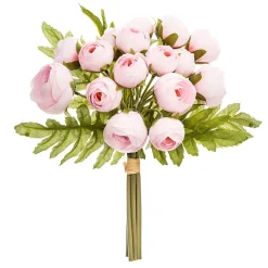 Bouquet 18 Mini Camelias Rosas 30Cm