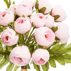 Bouquet 18 Mini Camelias Rosas 30Cm