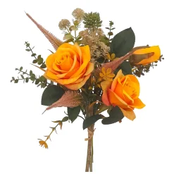 Bouquet rosas e eucalipto naranja 40cm
