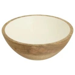 Bowl INAYA blanco de madera de mango 19cm