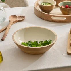 Bowl INAYA blanco de madera de mango 19cm