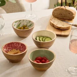 Bowl INAYA blanco de madera de mango 13cm