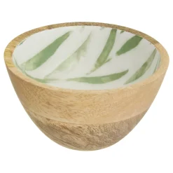 Bowl INAYA verde de madera de mango 13cm