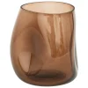 Bravi Jarrón de cristal marrón 16cm