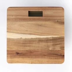 Báscula electrónica en madera de acacia