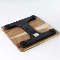 Báscula electrónica en madera de acacia