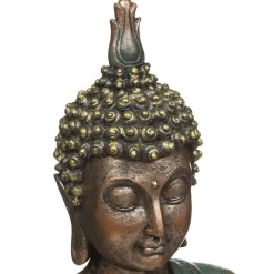 Buda Sentado Resina Azul 29x20.5x43.5Cm