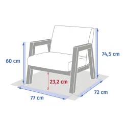 Butaca AXIOME de aluminio beige