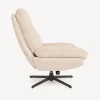 Butaca giratoria STELAN chenilla beige