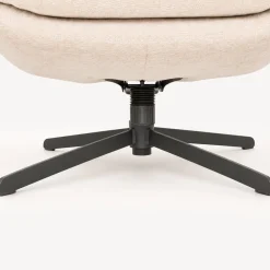 Butaca giratoria STELAN chenilla beige