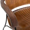 Butaca HOPER De Cuero Marrón 68x76x75Cm