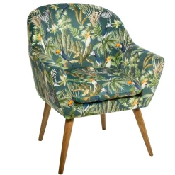 Butaca JUNGLE verde de terciopelo
