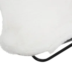 Butaca OSLO Blanco Con Patas Negras Metálicas