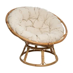 Butaca Papasan De Bambú Natural