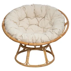Butaca Papasan De Bambú Natural