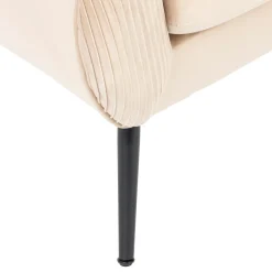 Butaca SOLARO SLOW TIME beige de terciopelo