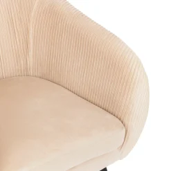 Butaca SOLARO SLOW TIME beige de terciopelo