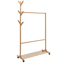 Caballete de bambú con percha 182cm