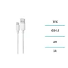 Cable USB Tipo C 1M Blanco