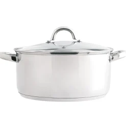 Cacerola Inoxidable C/Tapa Vidrio 18Cm