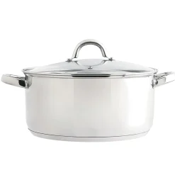 Cacerola Inoxidable C/Tapa Vidrio 22Cm