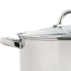 Cacerola Inoxidable C/Tapa Vidrio 30Cm