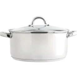 Cacerola Inoxidable C/Tapa Vidrio 30Cm