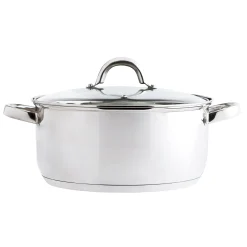 Cacerola Inoxidable C/Tapa Vidrio 26Cm