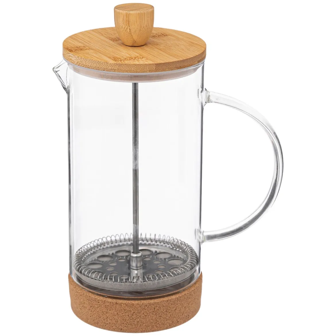 Cafetera de vidrio y bambú 1L