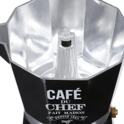 Cafetera Italiana Negra C/Diseño 350Ml