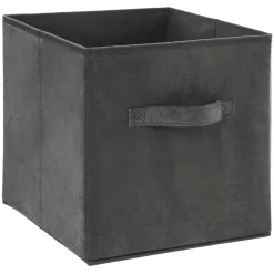 Caja Almacenaje Terciopelo Gris 31x31Cm