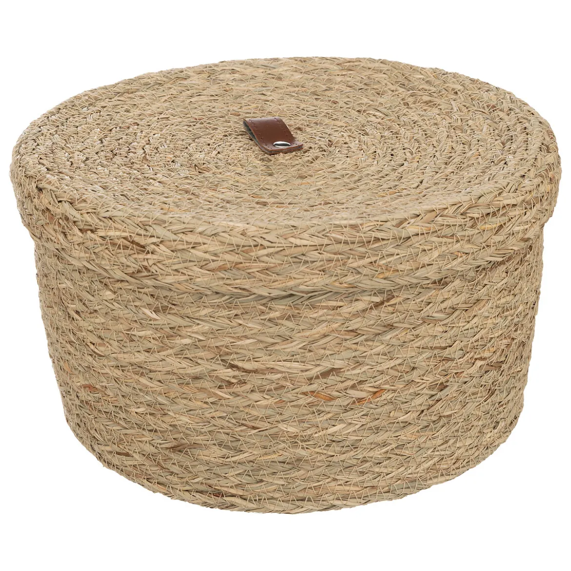 Caja ARIANNA beige de rafia 28cm