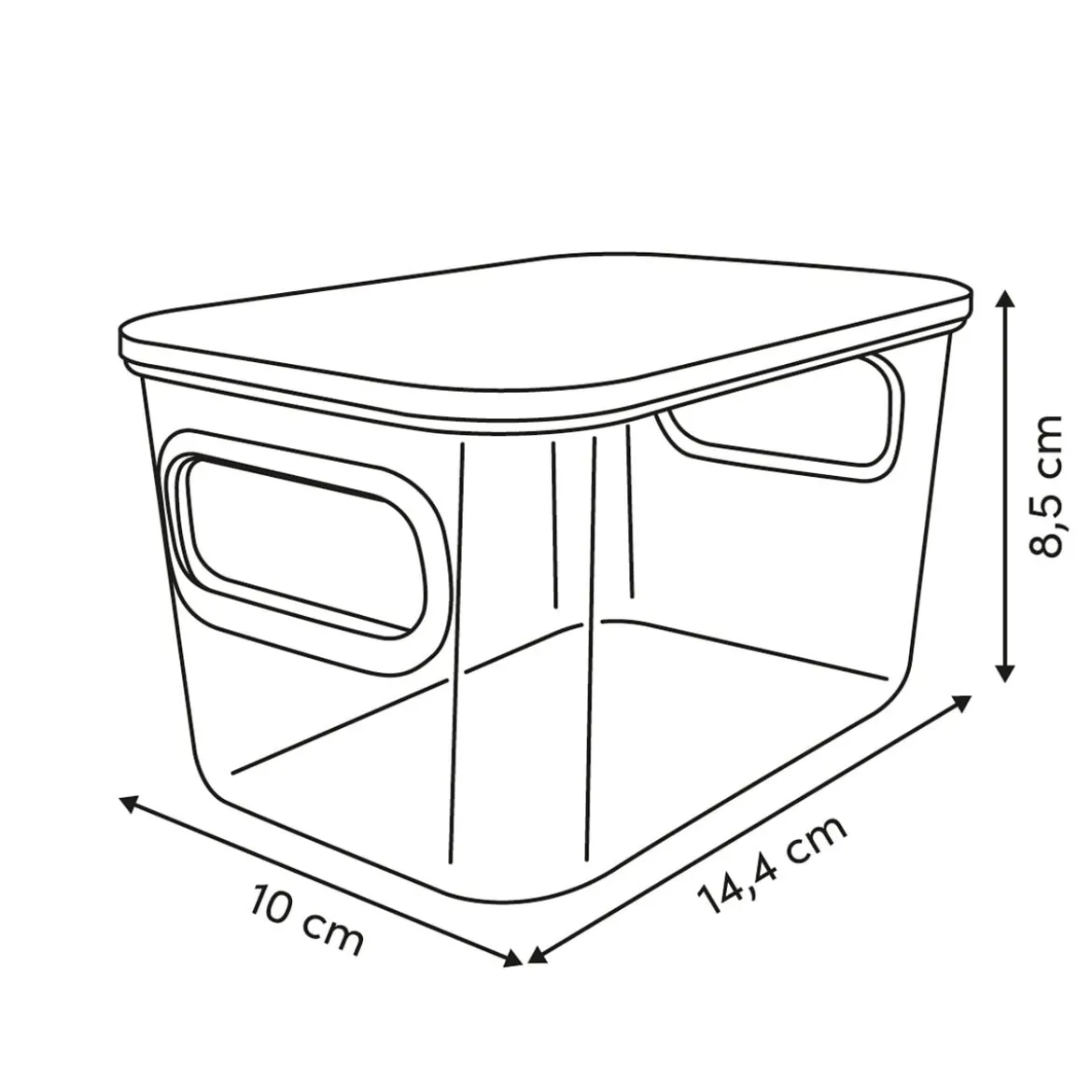 Caja con tapa LYCIA rosa 0.8L