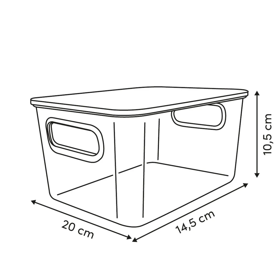 Caja con tapa LYCIA rosa 8L
