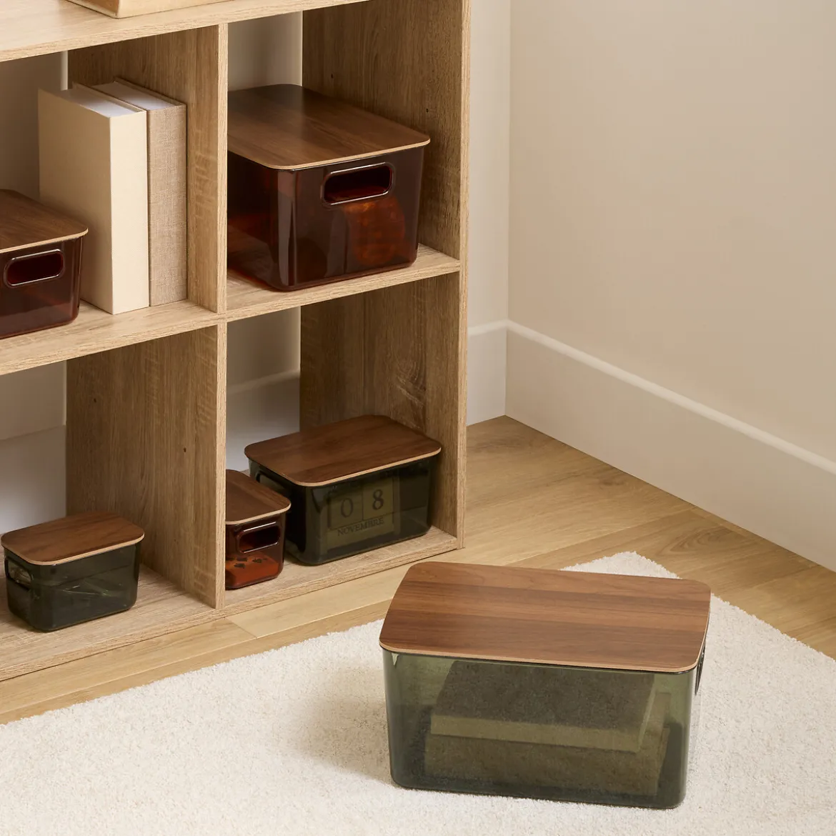 Caja con tapa LYCIA verde 0.8L