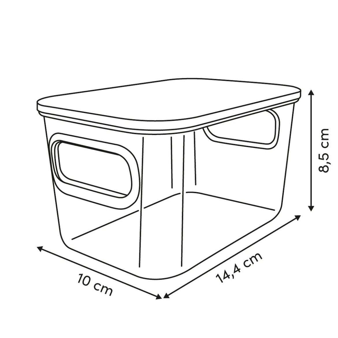 Caja con tapa LYCIA verde 0.8L