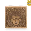 Caja cuadrada buda de madera de mango