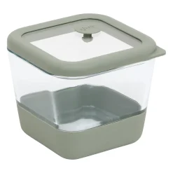 Caja cuadrada SILIGLASS gris 0,5L
