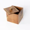 Caja de algodón de madera de acacia