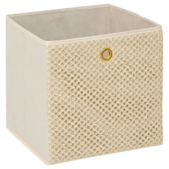 Caja de almacenaje beige