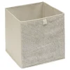 Caja de almacenaje beige 31x31cm