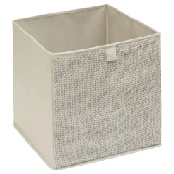 Caja de almacenaje beige 31x31cm