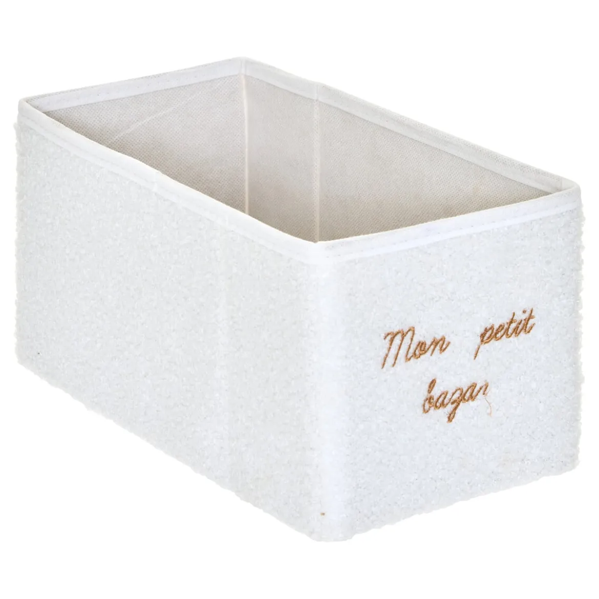 Caja de almacenaje BOUCLE blanca