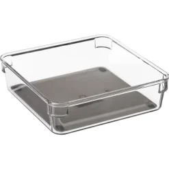 Caja de almacenaje con fondo gris 16x16cm