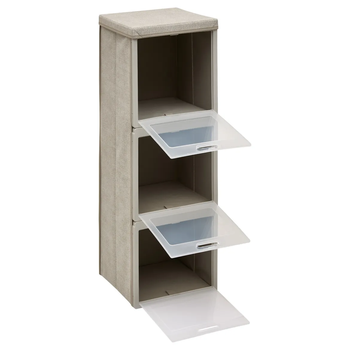 Caja de almacenaje con 3 niveles