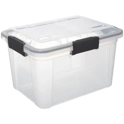 Caja de almacenaje con tapa de plástico 18L