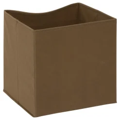 Caja de almacenaje efecto madera marrón