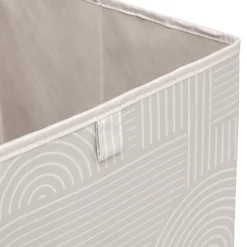 Caja de almacenaje estampado ARCHER beige 31x31cm