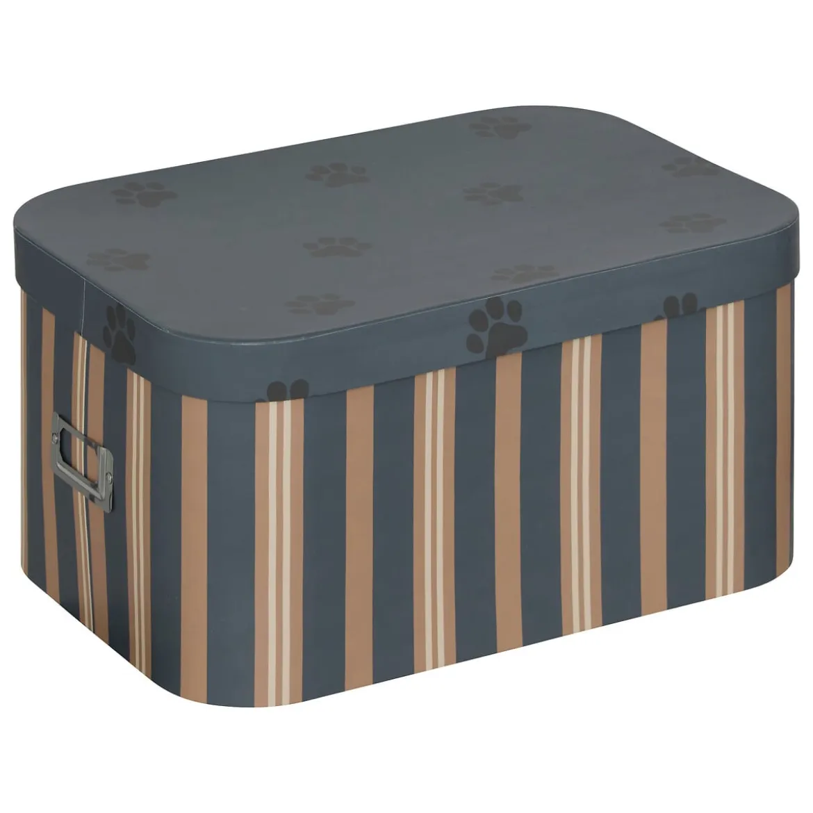 Caja de almacenaje rayas de cartón